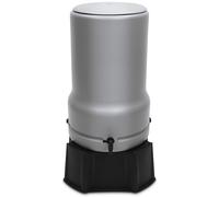 YourCasa Tanque de Lluvia RainBell 110 L Con Pie, Tapa y Grifo - Barril de Plástico a Prueba de Heladas - Depósito de Agua Para Jardín
