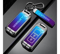 Yourdou Coche Carcasa Llave para Mitsubishi Lancer X 2007-2016, Carcasa Mando Llave de Coche Carcasa Funda Llave Remoto Mando Carcasa Protectora para Llavero Accesorios,A-2-Blue
