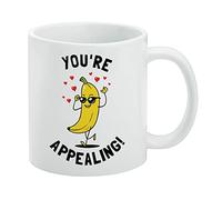 You're Appealing Banana - Taza de café de cerámica con humor divertido, tazas de regalo novedosas para café, té y bebidas calientes, 325 ml, color blanco