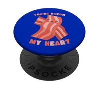 You'Re Bacon My Heart Sad Kawaii Juego de Palabras PopSockets PopGrip Adhesivo