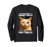 You'Re Either a Smart Fella Or a Fart Smella Funny Cat Meme Manga Larga