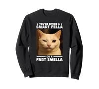You'Re Either a Smart Fella Or a Fart Smella Funny Cat Meme Sudadera