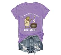 You're Going in The Soup Camisa That's it You're Going in The Soup Camisa con cuello en V para mujer, Morado-1, S