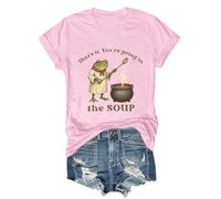 You're Going in The Soup Camisa That's it You're Going in The Soup Camisa con cuello en V para mujer, Rosa-1., L