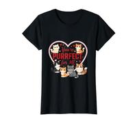 You'Re Purrfect for Me Cute Cats Valentine Camiseta gráfica económica, Mujer, Negro, XL
