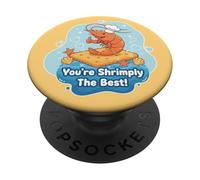 You'Re Shrimply The Best Pun Funny Shrimp Chef Chiste Humor PopSockets PopGrip Adhesivo