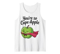 You'Re So Cape-Apple Lindo diseño de Juego de Palabras de Manzana Camiseta sin Mangas