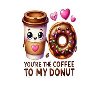 You're The Coffee to My Donut: Cute food themed Valentine's Day notebook. Better and more useful than a card.