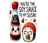 You're the Soy Sauce to my Sushi: Romantic valentines day notebook for sushi lovers. Perfect gift for your loved ones.