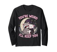 You'Re Weird Ill Keep You, Funny Raccoon Zarigüeya Animal Lover Manga Larga