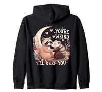 You'Re Weird Ill Keep You, Funny Raccoon Zarigüeya Animal Lover Sudadera con Capucha