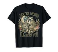 Youre Weird Ill Keep You Raccoon Possum Tarot Valentines Day Camiseta