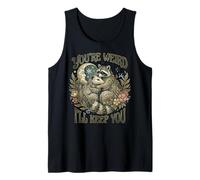 Youre Weird Ill Keep You Raccoon Possum Tarot Valentines Day Camiseta sin Mangas