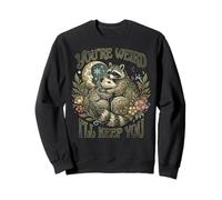 Youre Weird Ill Keep You Raccoon Possum Tarot Valentines Day Sudadera