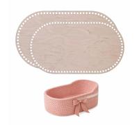 YourHobbyTools Base ovalada de madera para ganchillo - Fondo para cunas para muñecas y cestas de Moisés para muñecas, apta también para otros proyectos de bricolaje, varios tamaños (11 mm, 45 x 25 cm)
