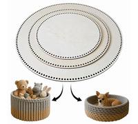 YourHobbyTools Suelos de madera redondos de 6 mm de grosor para ganchillo, varios tamaños (agujeros de 8 mm, 70 cm)