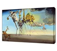 YourHomeArt La tentación de San Antonio de Salvador Dalí - Reproducción de imagen sobre lienzo enmarcado, decoración del hogar, 102 x 76 cm, 38 mm de profundidad