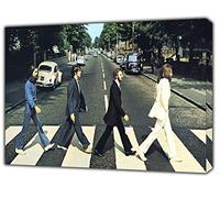 YourHomeArt Lienzo enmarcado con banda de rock Abbey Road para decoración del hogar, 76 x 50 cm, 18 mm de profundidad