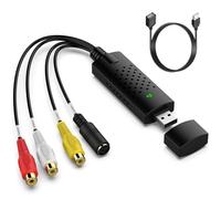 YOURKAY Capturador de Vídeo USB 2.0, Digitalizador VHS para Convertir Mini DV Hi8 DVD a Digital, para PC TV Videocámara