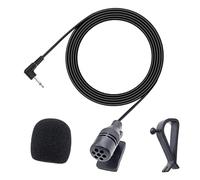 YOURKAY Microfono Coche Micrófono para Radio Coche de 3.5mm, Coche Micrófono Estéreo Radio con Collar Clip Portable Car External Microphone Mic Cable de 3 M para grabación de Voz Audio, Video y Manos