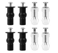 YOURKAY - Set de fijación para asiento de inodoro universal, 8 unidades, tornillos y tacos, montaje robusto para asiento de inodoro desde arriba, piezas de repuesto para tapa de inodoro, fijación de