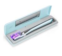 YourMate Estuche esterilizador de cepillo de dientes UVC, estuche desinfectante de viaje para Houshold y Traving Power por batería AAA o USB-C azul