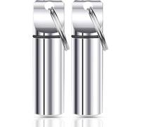 YourRx Llavero pastillero - Organizador de píldoras de viaje impermeable de gran capacidad para tabletas, cápsulas - Pastillero duradero para viajes, para bolso, mini pastillero (plateado)