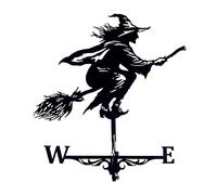 Your's Bath Paletas meteorológicas para cobertizos, forma de bruja, hierro indicadores de direcciones de viento para jardín, jardín, velocidad de viento, adornos al aire libre, decoración de césped