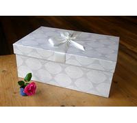 Yours To Keep Caja de almacenamiento para vestidos de novia (hoja de Scandi) 75 cm x 50 cm x 30 cm para guardar vestidos de novia, proteger, conservar. Fabricado en el Reino Unido. Materiales de pH