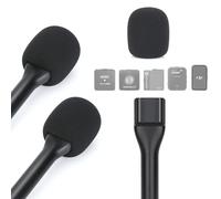 YOUSHARES 2 Pack Adaptadores de Mano Interview GO para micrófonos dji 1/2, Rode Wireless GO I/II y Rode Wireless Me/Pro: Incluye Soporte de Montaje, Clip Adaptador y Pantalla Antiviento