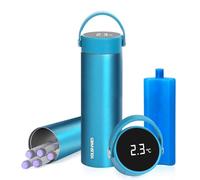 YOUSHARES Bolsa Isotérmica para Insulina de Eva, Nevera Insulina Viaje con Pantalla de Temperatura, Estuche Viaje para Medicamentos con Enfriador (Azul Hielo)