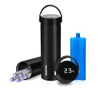 YOUSHARES Bolsa Isotérmica para Insulina de Eva, Nevera Insulina Viaje con Pantalla de Temperatura, Estuche Viaje para Medicamentos con Enfriador (Negro-1)