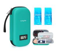 YOUSHARES Bolsa para bolígrafo de insulina con 2 Bolsas refrigerantes TSA, Bolsa refrigerante para insulina, Bolsa isotérmica Mini Estuche para jeringuillas, Otros Accesorios de medicación (Verde)