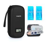 YOUSHARES Bolsa para bolígrafo de insulina con 2 Bolsas refrigerantes TSA, Bolsa refrigerante para insulina, Bolsa isotérmica Mini Estuche para jeringuillas, Otros Accesorios de medicación (Negro)