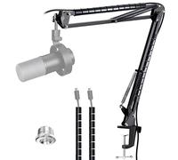 YOUSHARES Brazo compatible con micrófono dinámico Fifine (K688), brazo de micrófono para Fifne XLR/USB para grabación de podcast, micrófono de PC, soporte de brazo de micrófono de tijera ajustable
