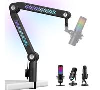 YOUSHARES Brazo de brazo de micrófono - Brazo de micrófono RGB para micrófono Blue Yeti, HyperX QuadCast QuadCast S SoloCast, Fifine AM8, Rode, Shure SM7B, MV7, Razer, micrófono para juegos y todos