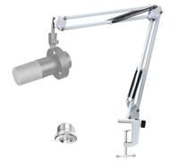 YOUSHARES Brazo de Micrófono Blanco para Fifine K688 - Brazo Micrófono Compatible con el Micrófono Fifine K688, Soporte de Micrófono Blanco de Tijera Ajustable Profesional