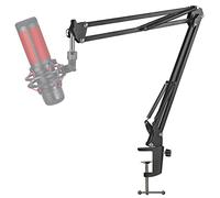 YOUSHARES Brazo de Micrófono Boom Arm: Compatible con HyperX QuadCast/S/SoloCast, Fifine K688/AM8/, Rode PodMic, Shure SM7+, Blue Yeti, Razer Seiren, Soporte de Microfono Mesa para Gaming, Streaming