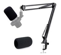 YOUSHARES Brazo de micrófono para micrófono HyperX DuoCast - Brazo de micrófono profesional DuoCast, soporte de micrófono ajustable con tijera compatible con micrófono HyperX DuoCast