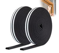 YOUSHARES Burletes para Puertas - Tira Autoadhesivo burlete de Caucho Burlete Puerta Tira de Sellado Autoadhesiva para Prueba de Viento, Anti-bichos,Insonorizadas 16m/52ft (Negro)
