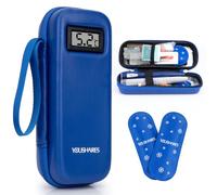 YOUSHARES Estuche Viaje para Insulina - Bolsa Viaje con Enfriador de Medicamentos Aislado, Nevera para Insulina Trae 2 Bolsas de Hielo