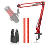 YOUSHARES HyperX QuadCast Micrófono Boom Rojo - Compatible con QuadCast S/ProCast - Adaptador de 3/8" a 5/8" con Boom