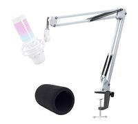 YOUSHARES HyperX QuadCast Soporte de Micrófono: Brazo de Micrófono Universal (Blanco)