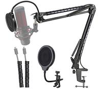 YOUSHARES HyperX QuadCast Soporte de Micrófono con Filtro Pop: Soporte de Escritorio Universal con Blue Yeti, Razer Seiren Mini V3, para de 3/8 a 5/8 de Pulgada Brazo de Micrófono