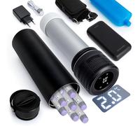 YOUSHARES Insulin Kühlbox Elektrisch, Insulin Kühltasche mit Akku 20000mAh, 2-8℃ Medikamenten Kühlbox für Reisen mit Kühlakku & USB-Ladegerät, TSA Medikamenten Kühltasche für 1-7 EpiPens, Schwarz