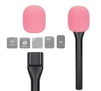 YOUSHARES Interview GO Adaptador de Mano - Mango de Micrófono para Rode Wireless GO II Mic, Wireless Me/Pro, dji Mic 2, con Espuma de Cubierta de Micrófono (Rosa)