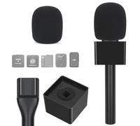 YOUSHARES Interview GO Adaptador de Mano - Mango de Micrófono para Rode Wireless GO II Mic, Wireless Me/Pro, dji Mic 2, con Espuma de Cubierta de Micrófono (Negro-1)