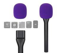 YOUSHARES Interview GO Adaptador de Mano - Mango de Micrófono para Rode Wireless GO II Mic, Wireless Me/Pro, dji Mic 2, con Espuma de Cubierta de Micrófono (Morado)