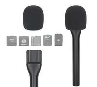 YOUSHARES Interview GO Adaptador de Mano - Mango de Micrófono para Rode Wireless GO II Mic, Wireless Me/Pro, dji Mic 2, con Espuma de Cubierta de Micrófono