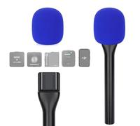YOUSHARES Interview GO Adaptador de Mano - Mango de Micrófono para Rode Wireless GO II Mic, Wireless Me/Pro, dji Mic 2, con Espuma de Cubierta de Micrófono (Azul)